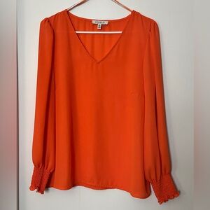 Stylish bold comfortable orange blouse
